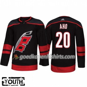 Carolina Hurricanes Aho 20 Adidas 2018-2019 Alternate Authentic Shirt - Kinderen